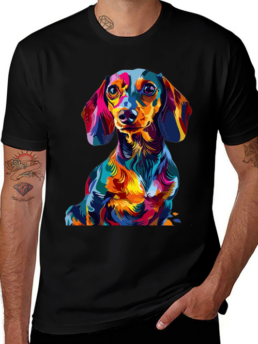 Vibrant Dachshund Graphic Tee - Unique Dog Lover Gift