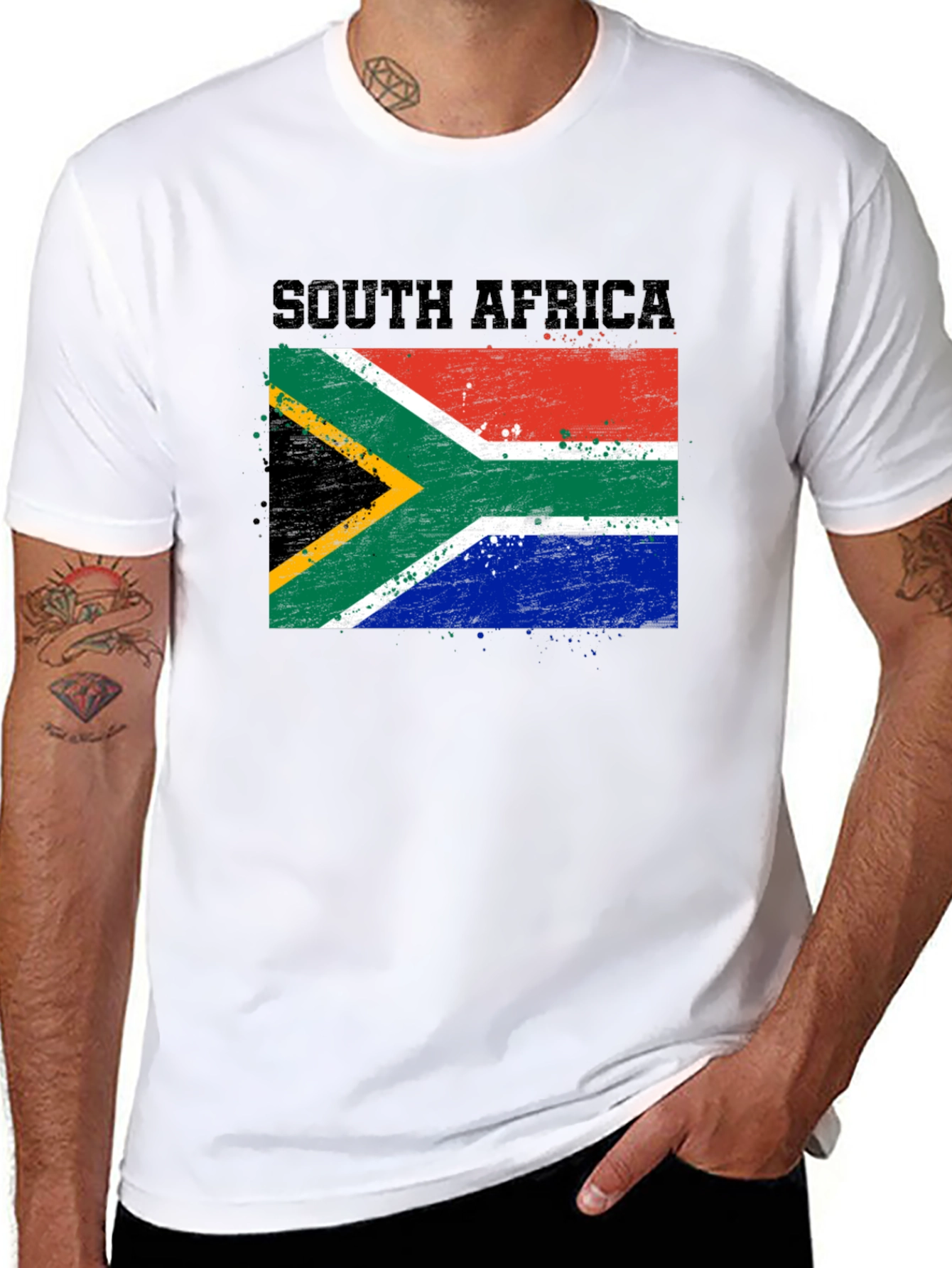 South Africa Flag T-Shirt - Distressed Graphic Tee