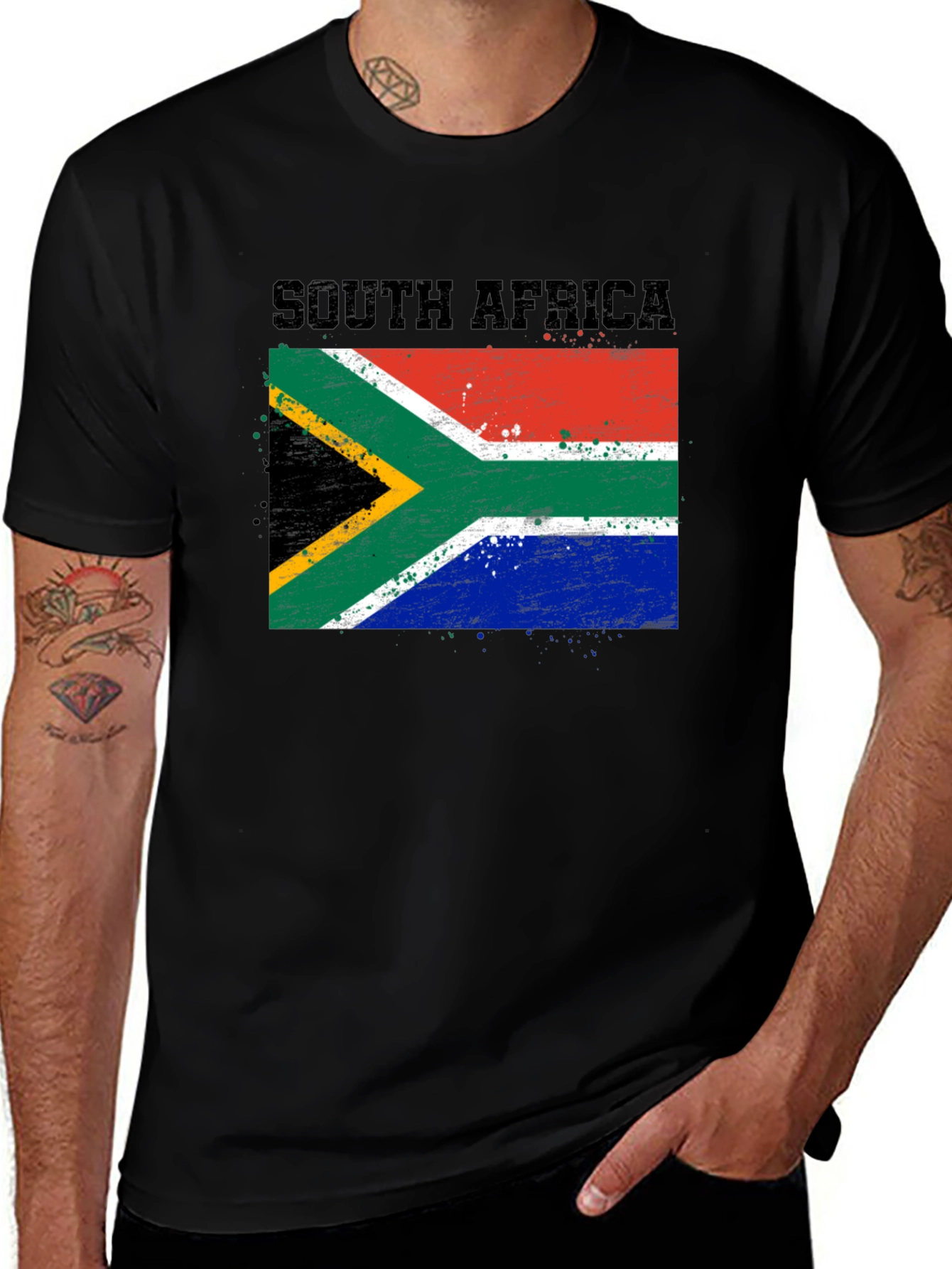 South Africa Flag T-Shirt - Distressed Graphic Tee