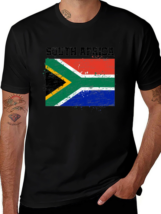 South Africa Flag T-Shirt - Distressed Graphic Tee