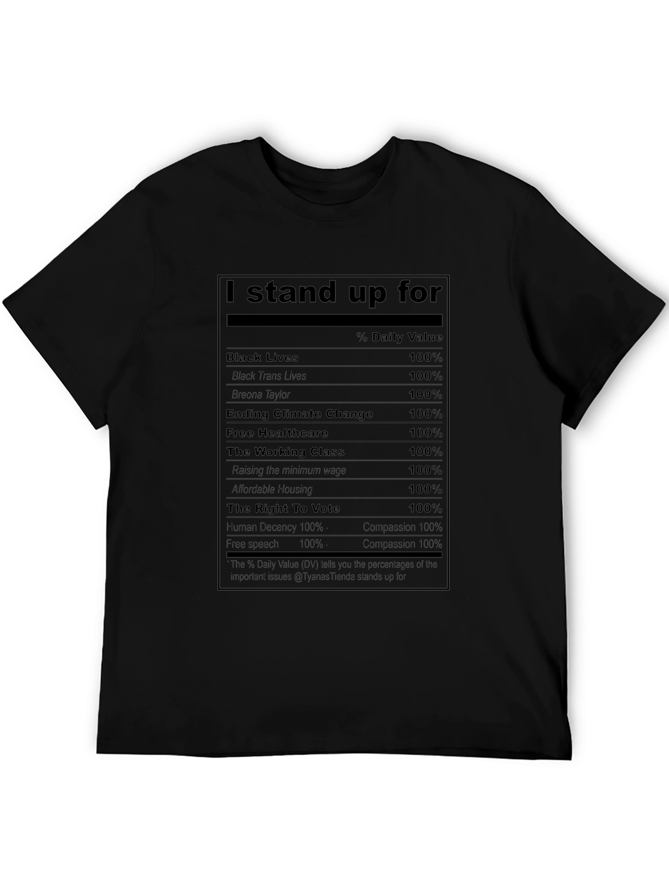 I Stand Up For Black T-Shirt