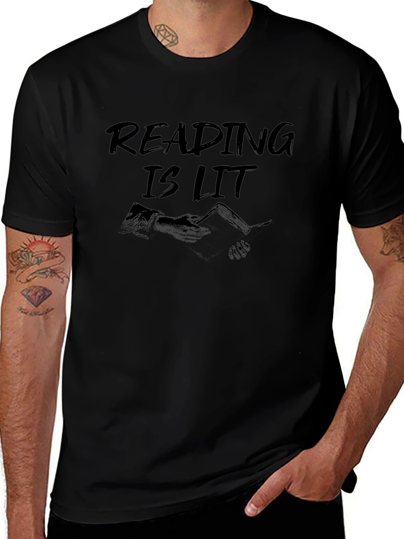 Reading is Lit Black T-Shirt