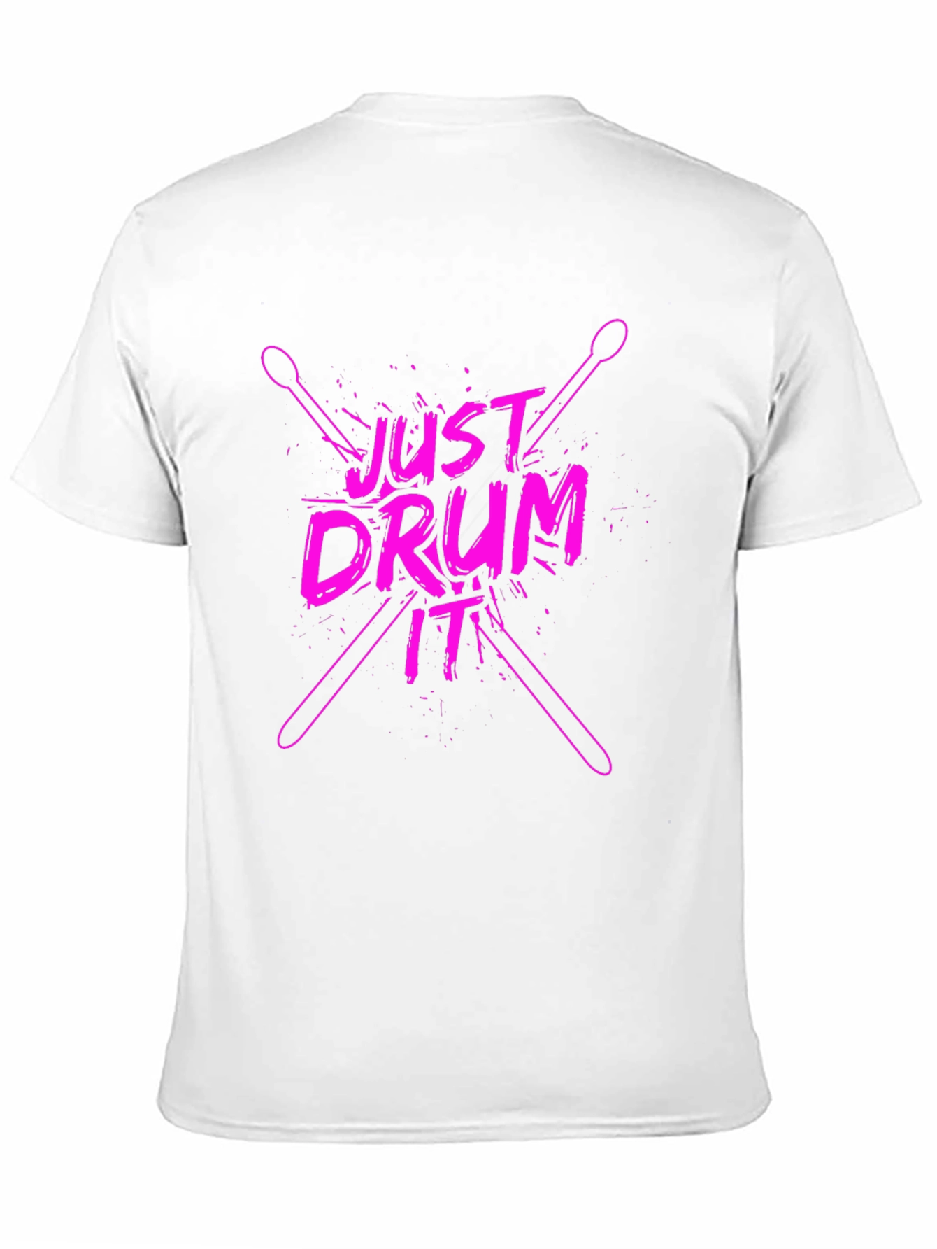 Just Drum It T-Shirt - Black Pink Graphic Tee