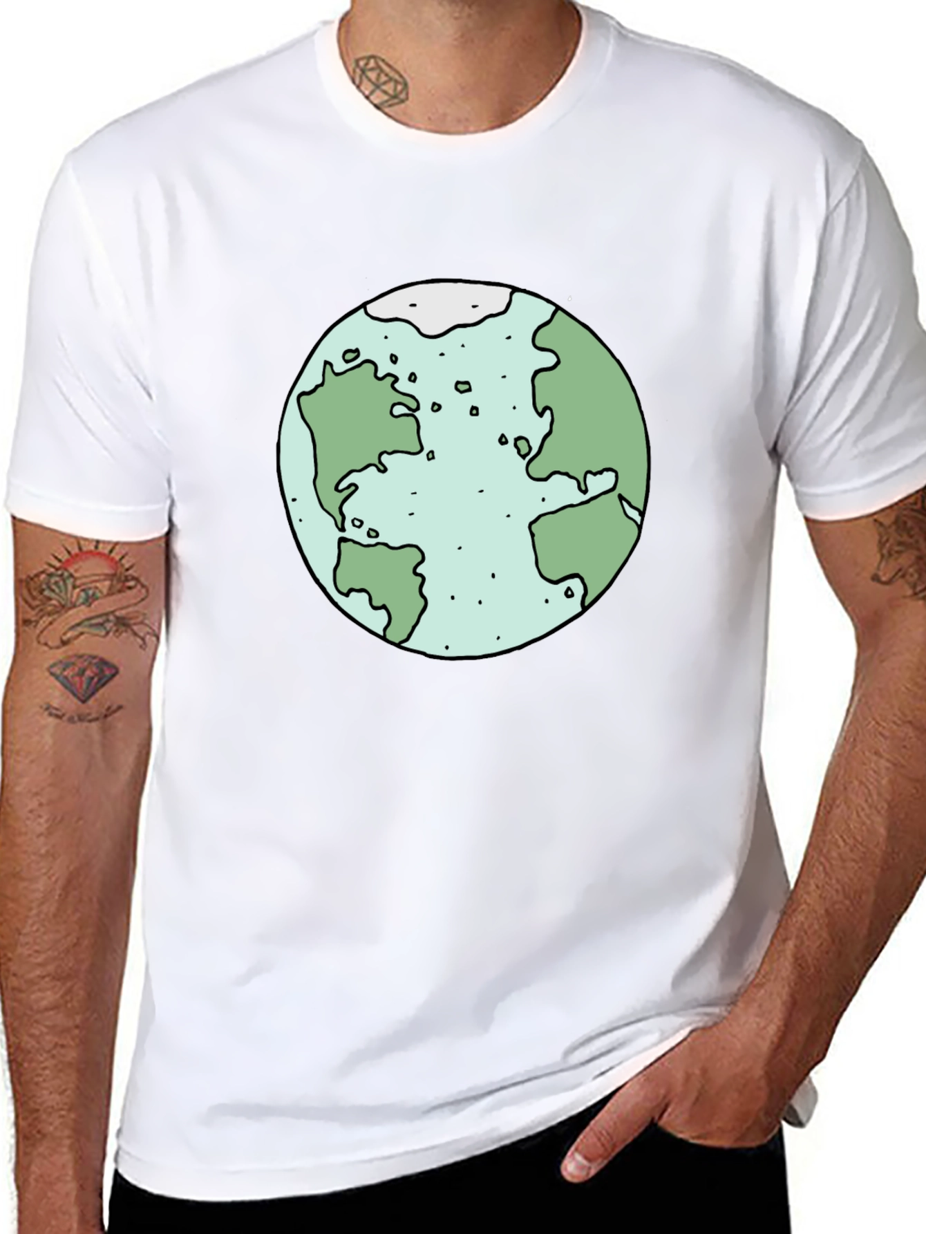 Earth Graphic Tee - Soft Cotton Black