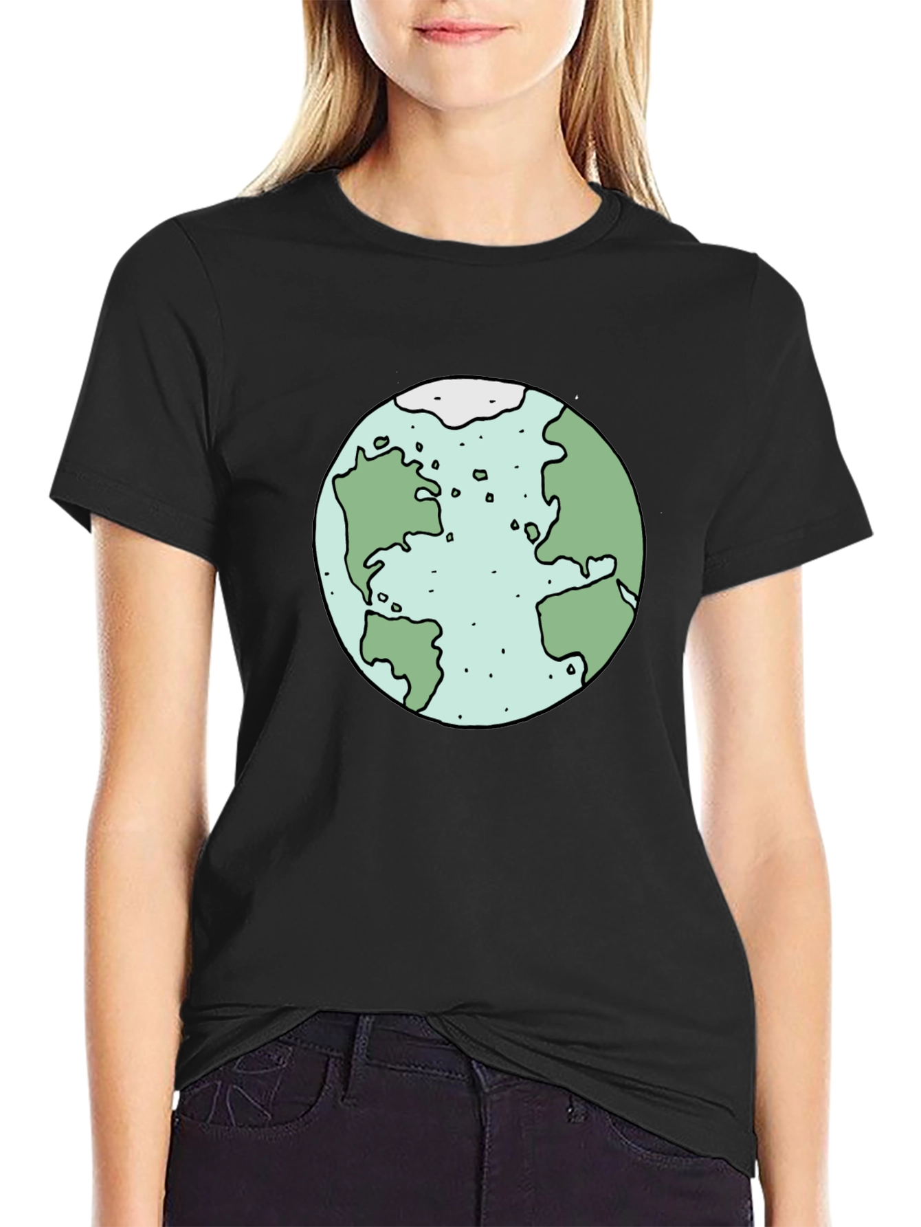Earth Graphic Tee - Soft Cotton Black
