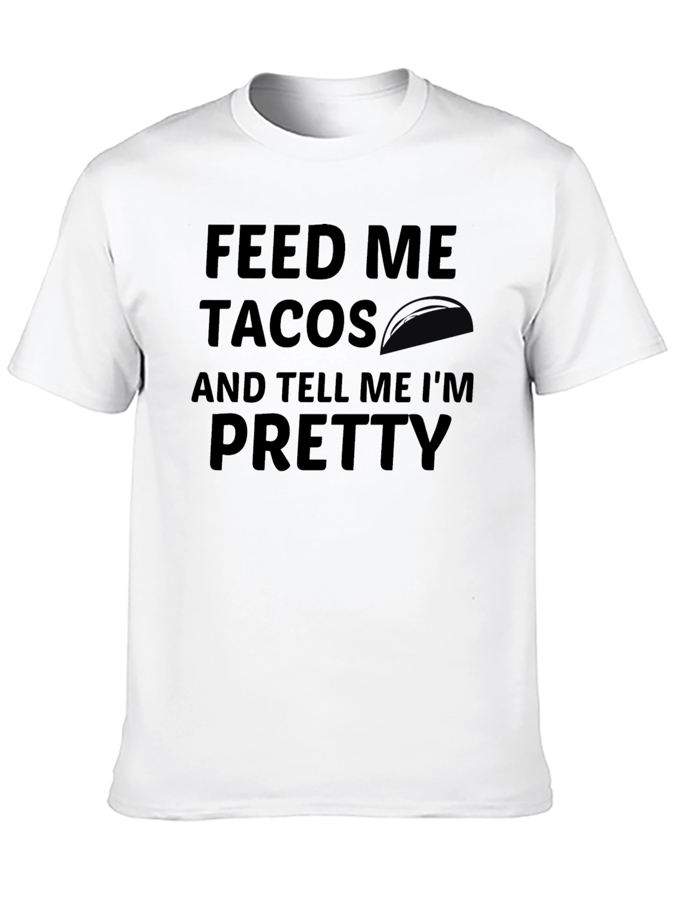Feed Me Tacos Graphic Tee - Black Casual T-Shirt