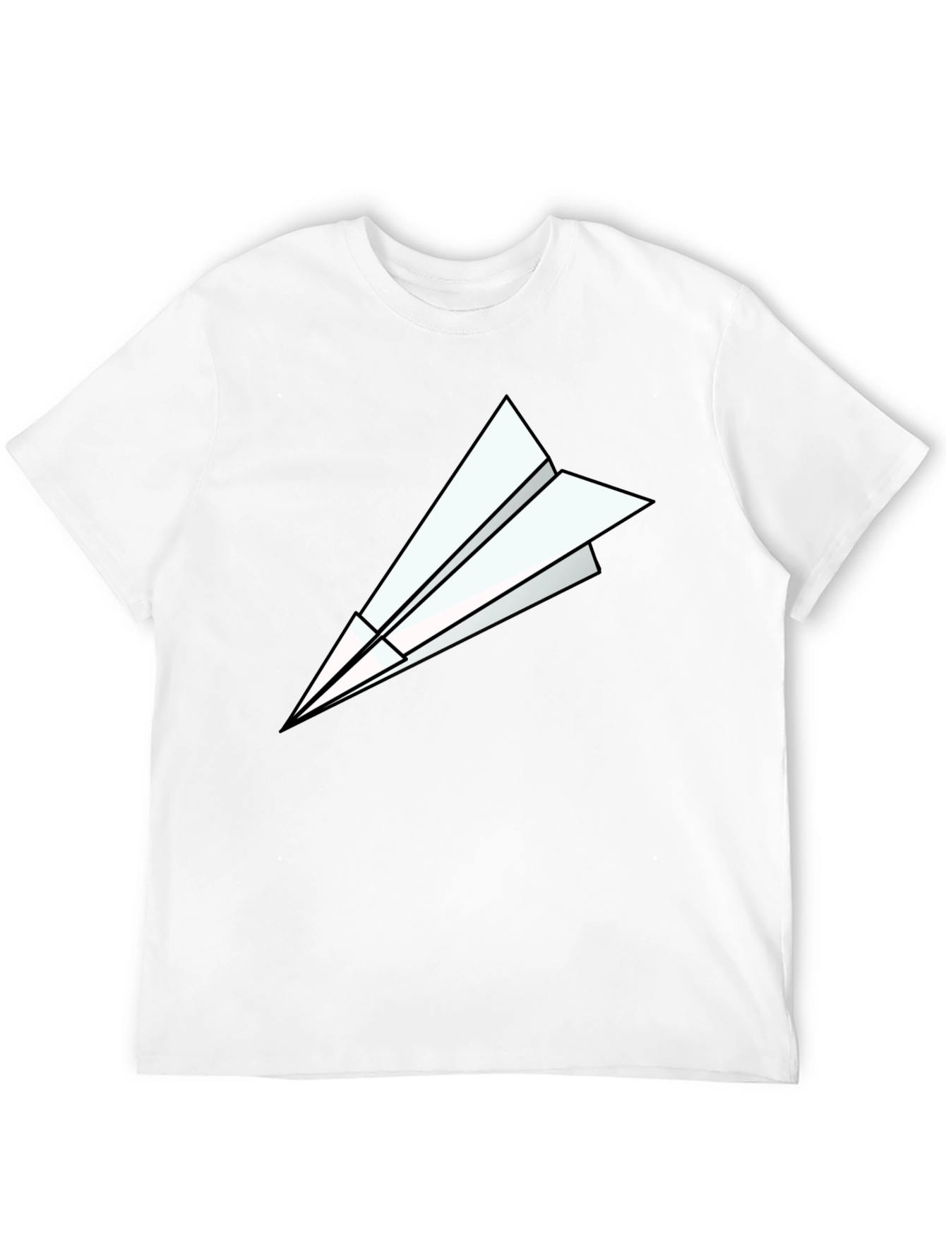 Paper Airplane Graphic Tee - Modern Black T-Shirt