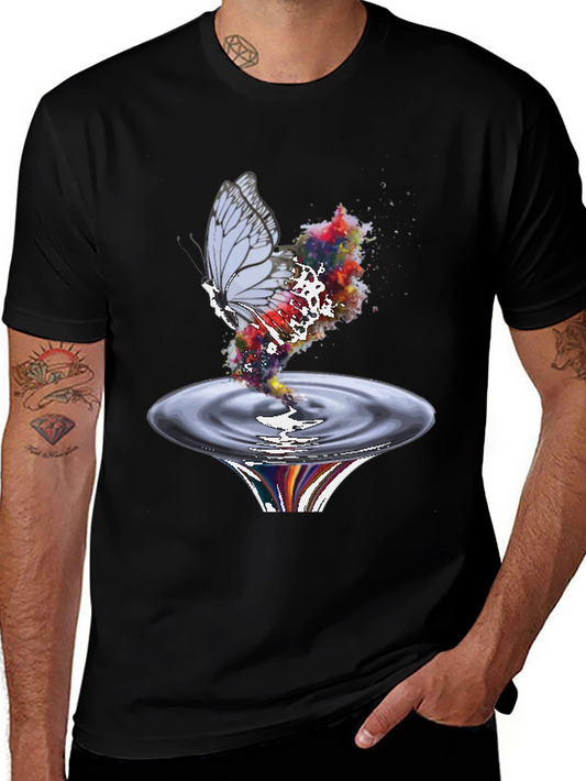 Butterfly Ripple T-Shirt - Colorful Graphic Tee