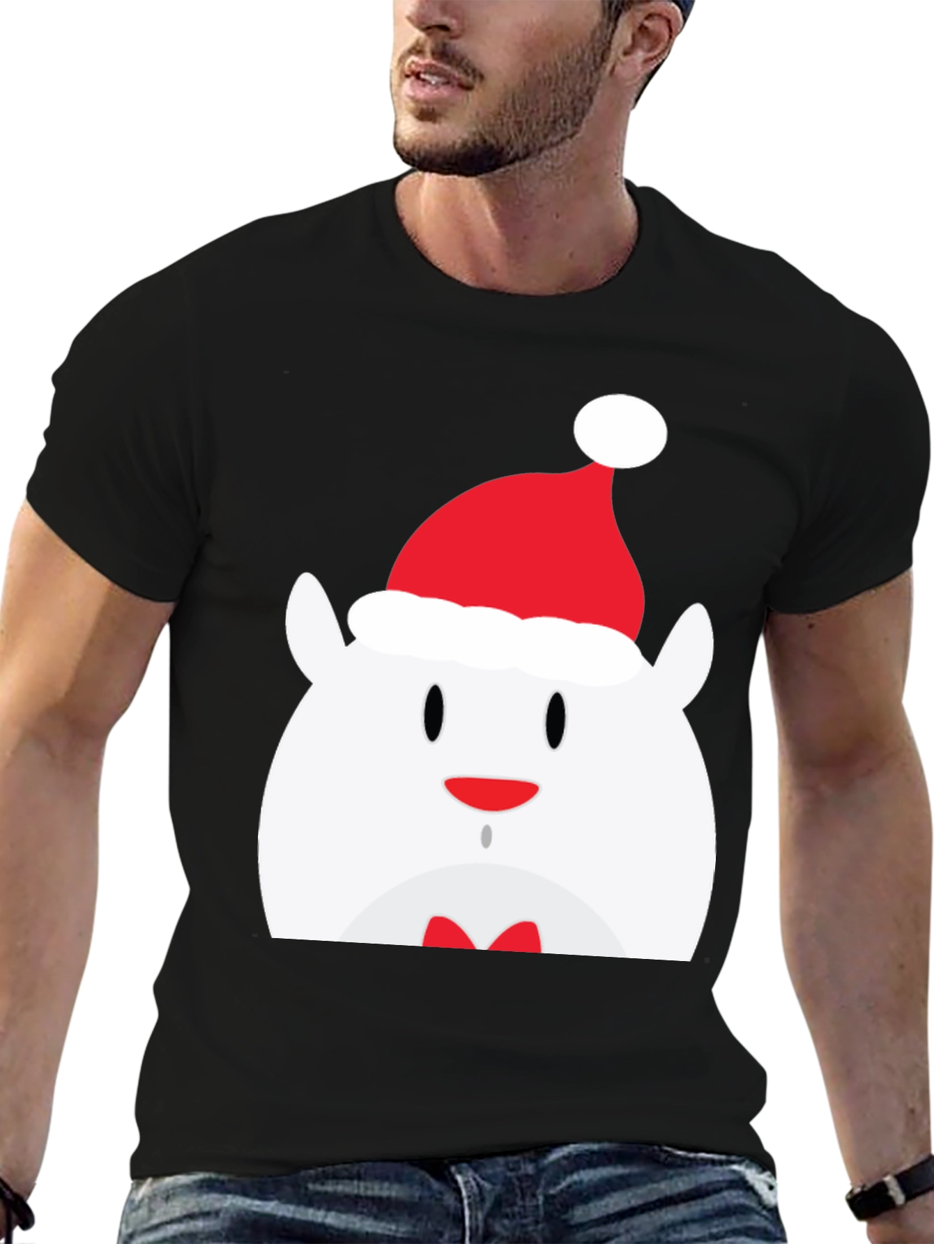 Festive Bear Graphic Tee - Holiday Cheer