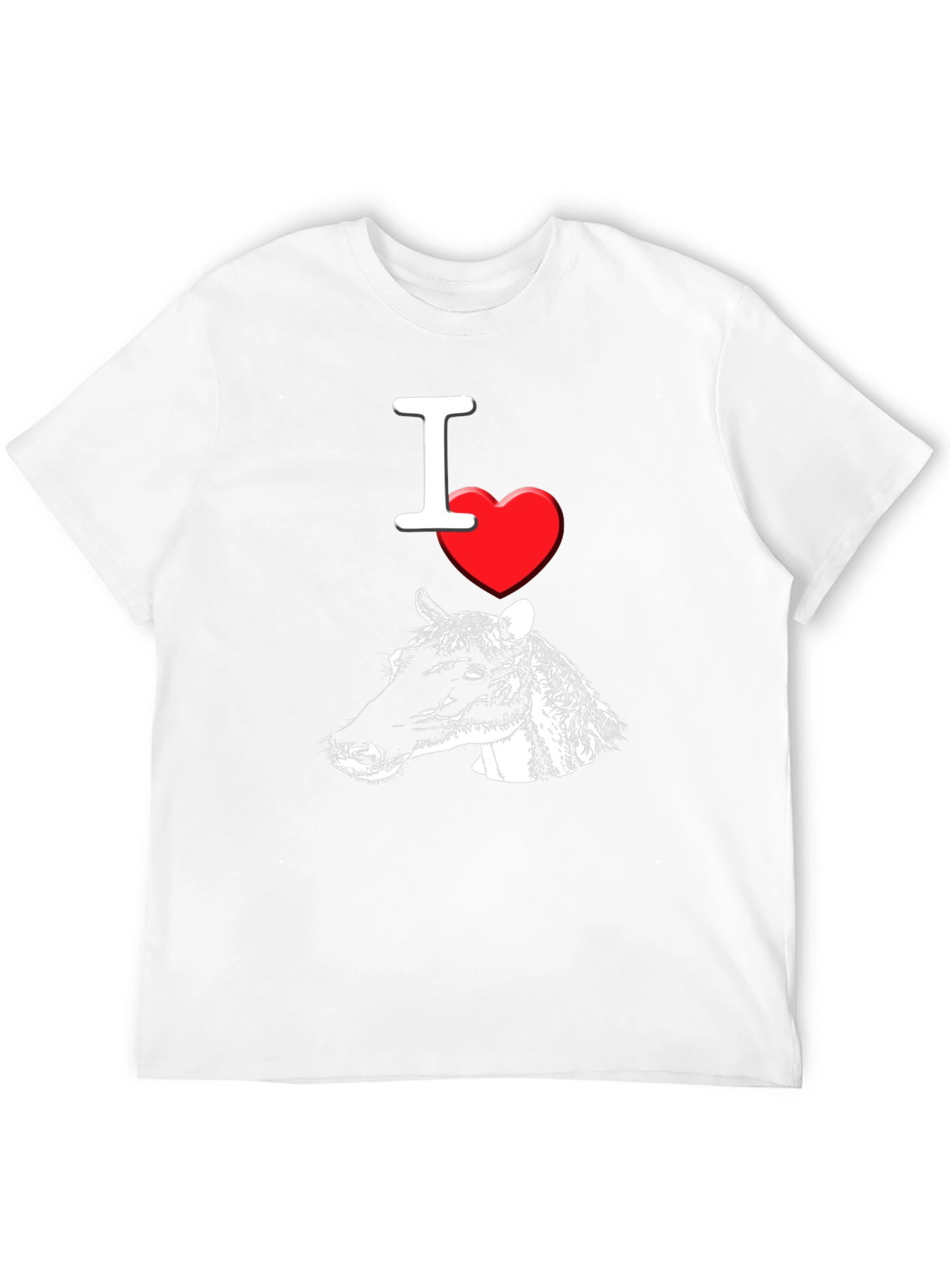 I Heart Cows T-Shirt Black Cotton Graphic Tee