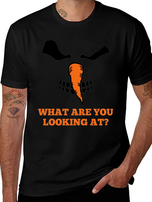 Grumpy Snowman Graphic T-Shirt - What Are You Looking At?