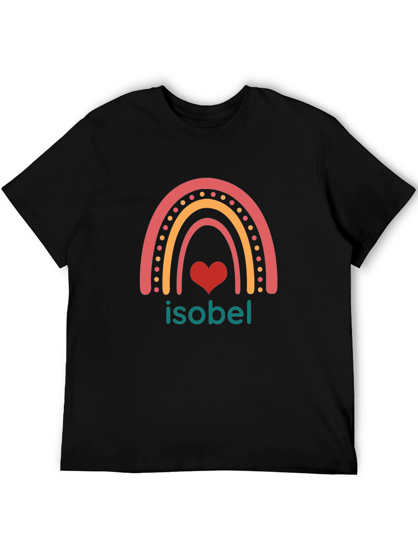 Isobel Rainbow Heart Graphic Tee - Stylish & Unique