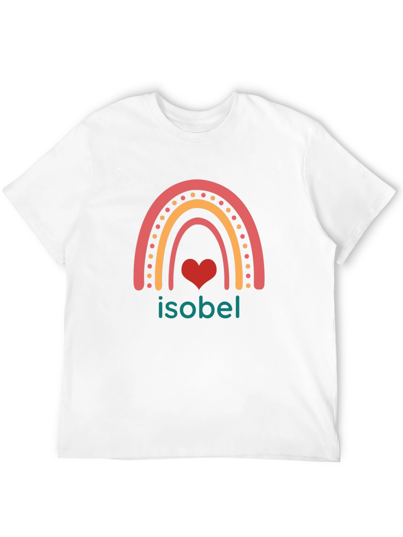 Isobel Rainbow Heart Graphic Tee - Stylish & Unique