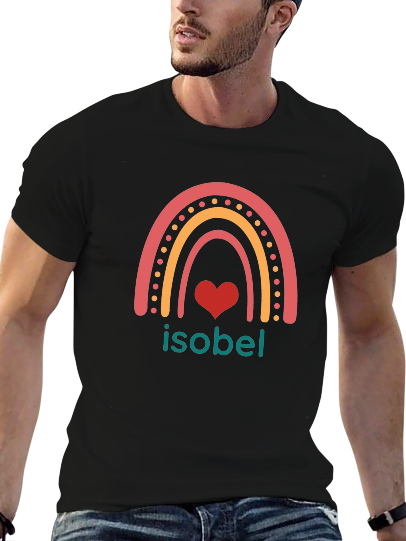 Isobel Rainbow Heart Graphic Tee - Stylish & Unique