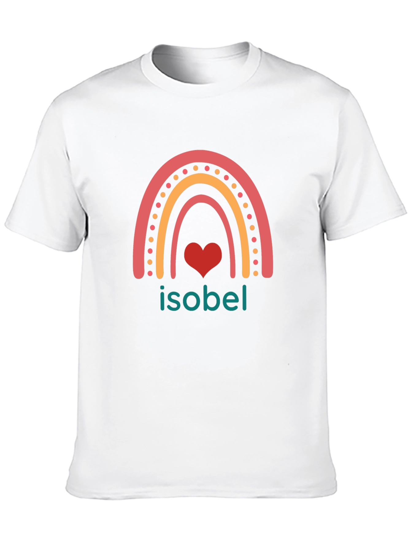 Isobel Rainbow Heart Graphic Tee - Stylish & Unique