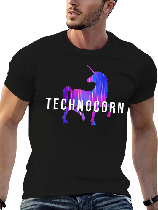 Technocorn Graphic T-Shirt - Black Unicorn Tee