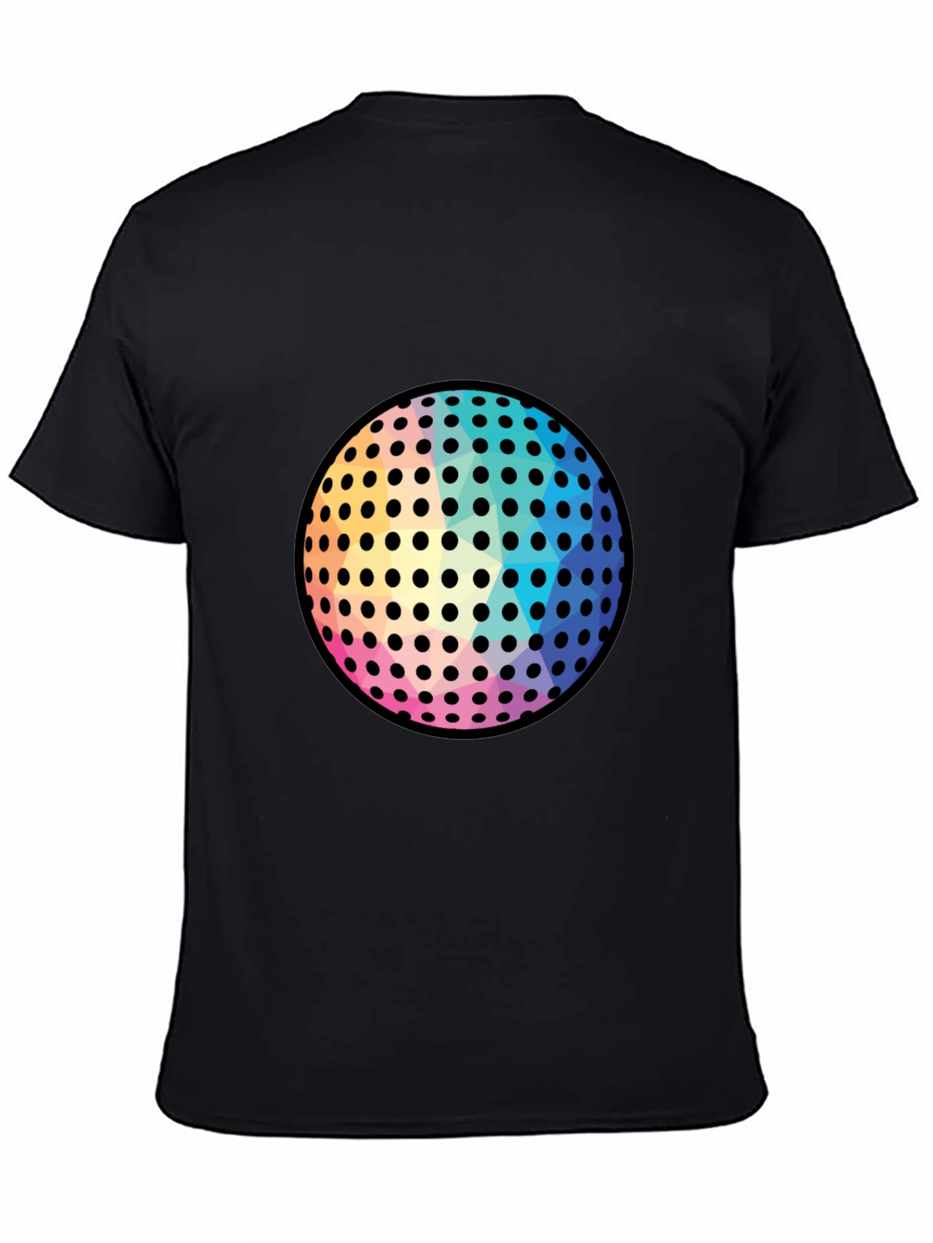Retro Disco Ball Graphic Tee - Black