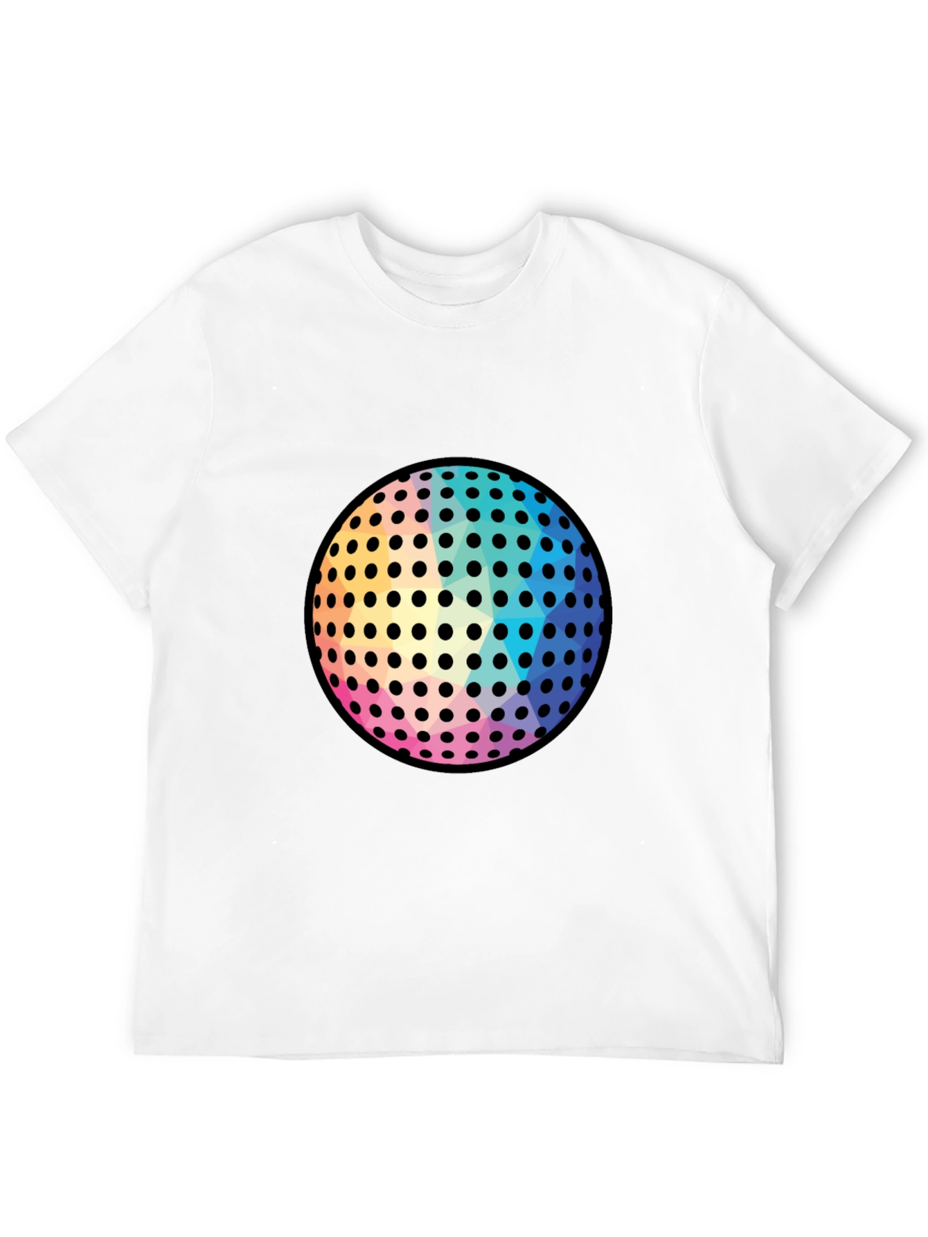 Retro Disco Ball Graphic Tee - Black