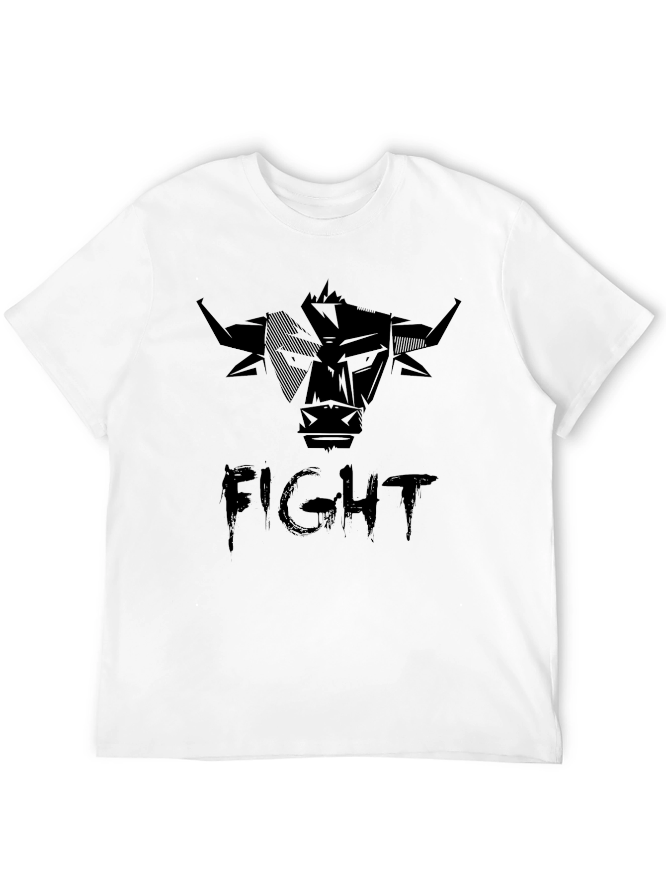 Fight Bull Graphic Tee - Bold Black T-Shirt
