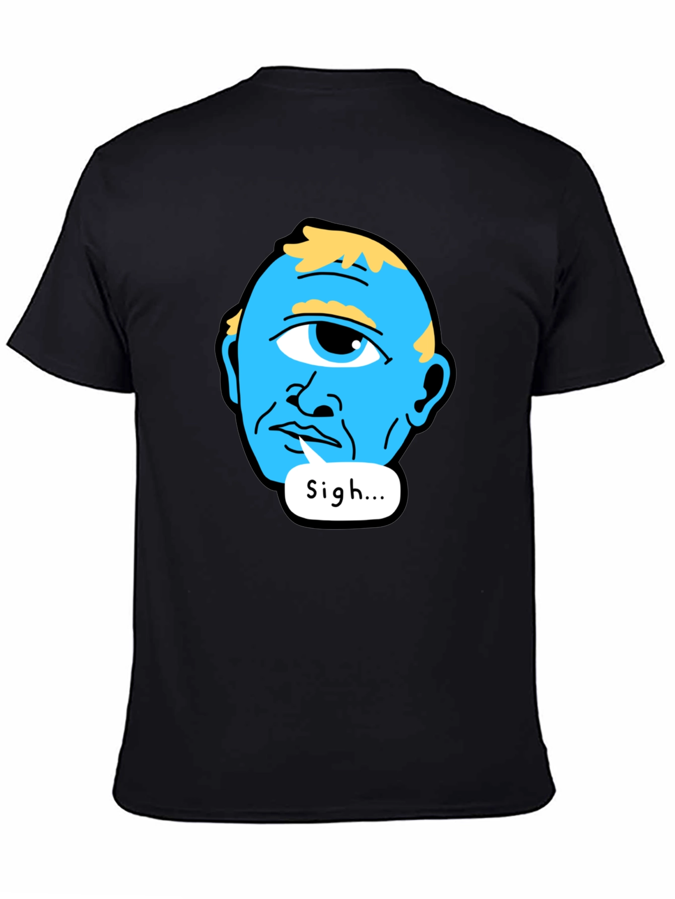 Sigh Cyclops T-Shirt - Black Cotton Tee