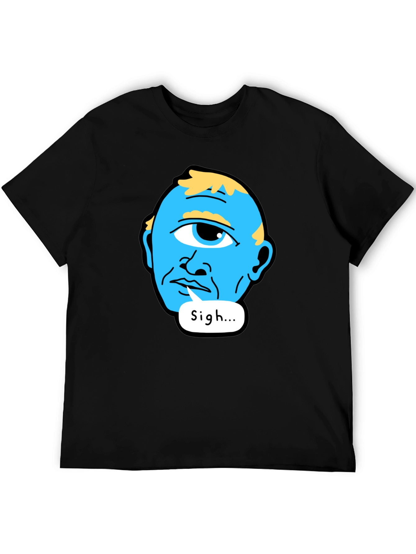 Sigh Cyclops T-Shirt - Black Cotton Tee