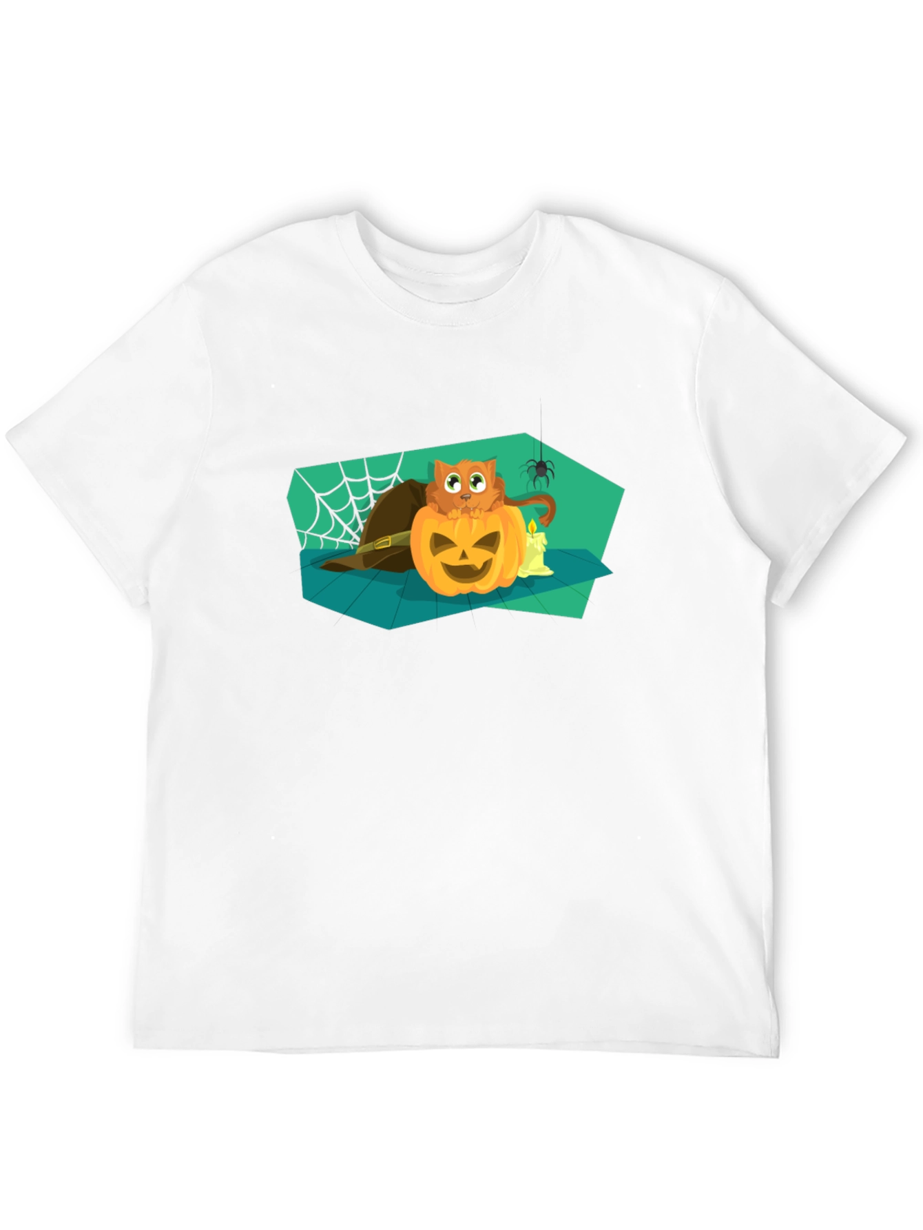 Halloween Cat Pumpkin T-Shirt