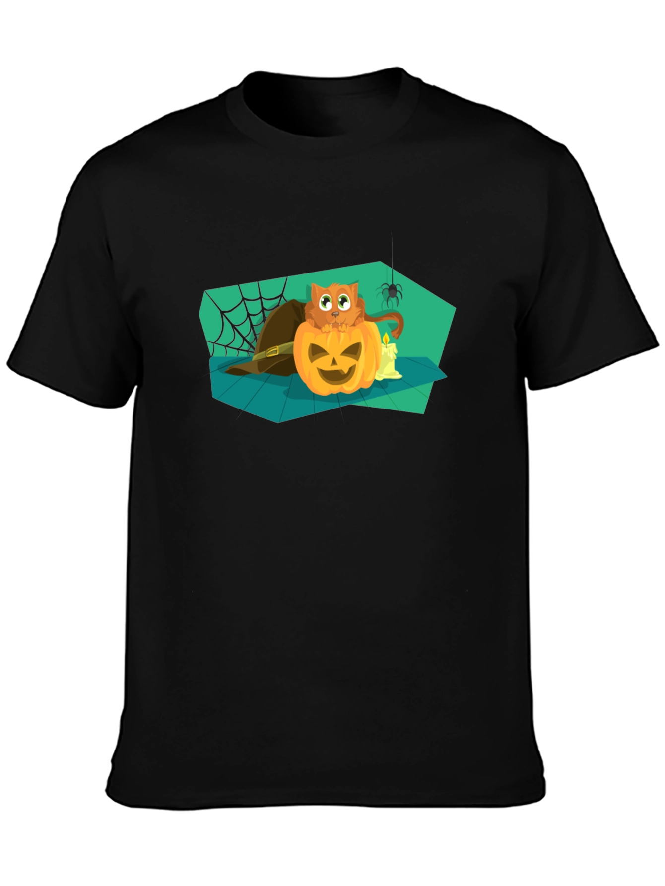 Halloween Cat Pumpkin T-Shirt