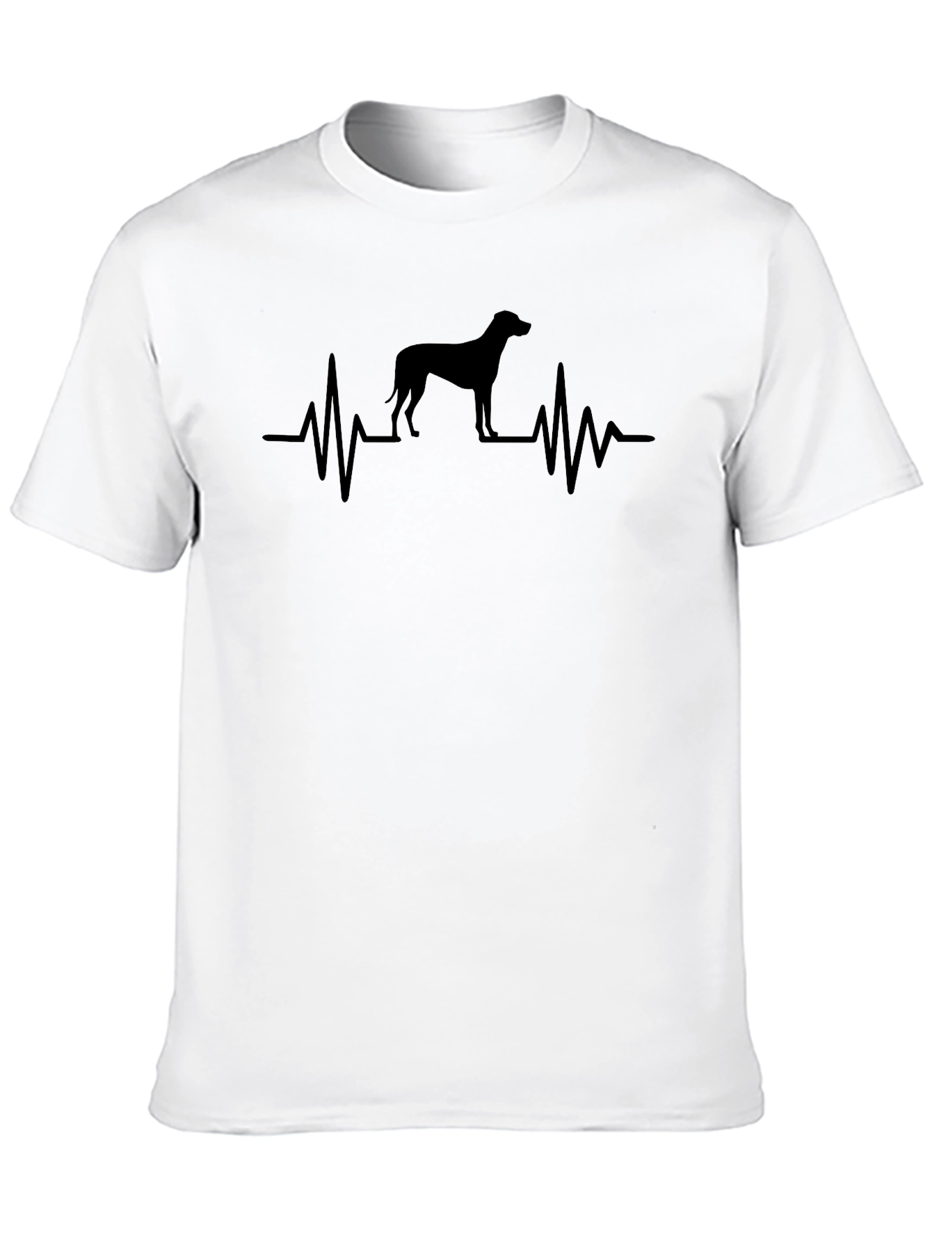 Dog Heartbeat T-Shirt - Black Casual Wear