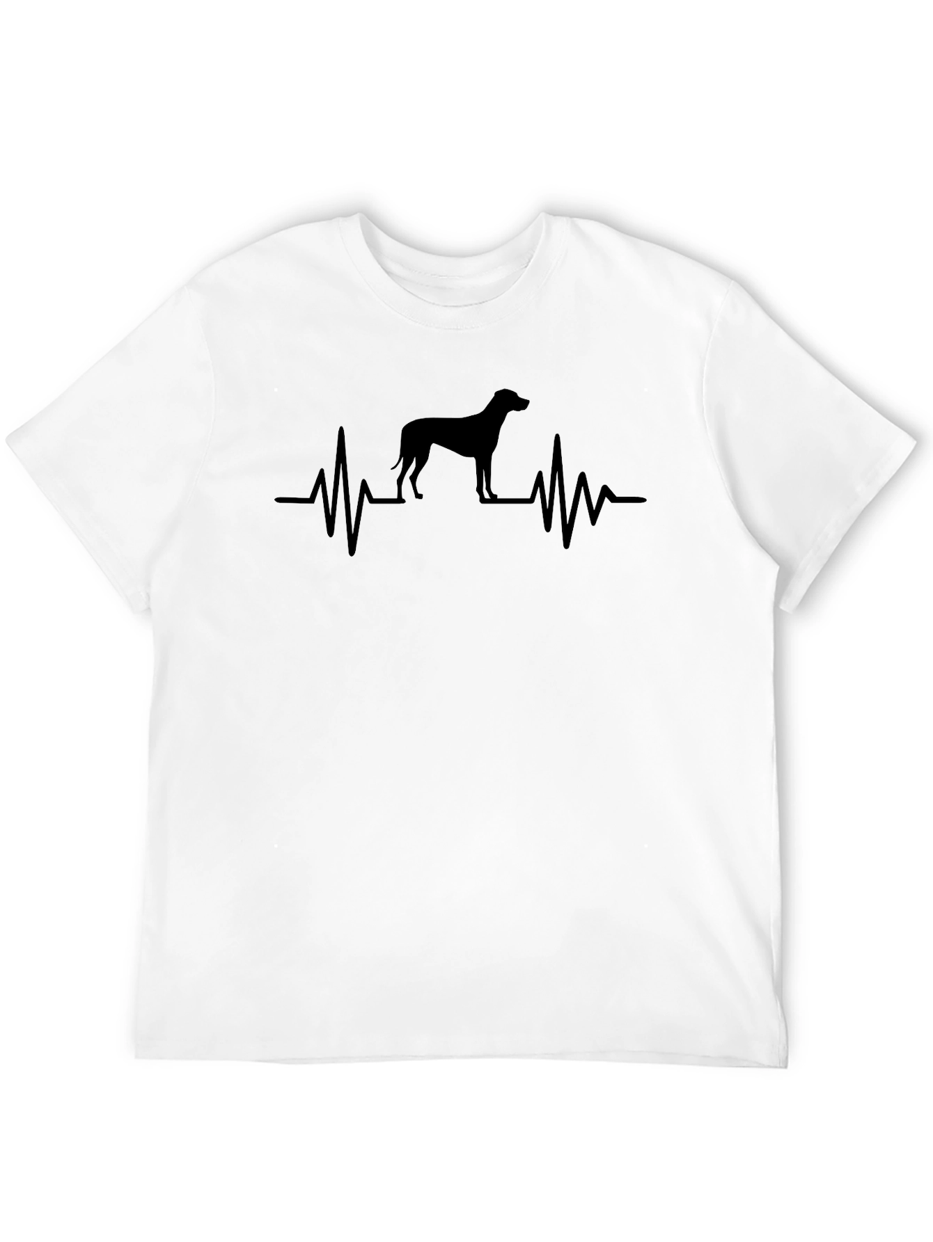 Dog Heartbeat T-Shirt - Black Casual Wear