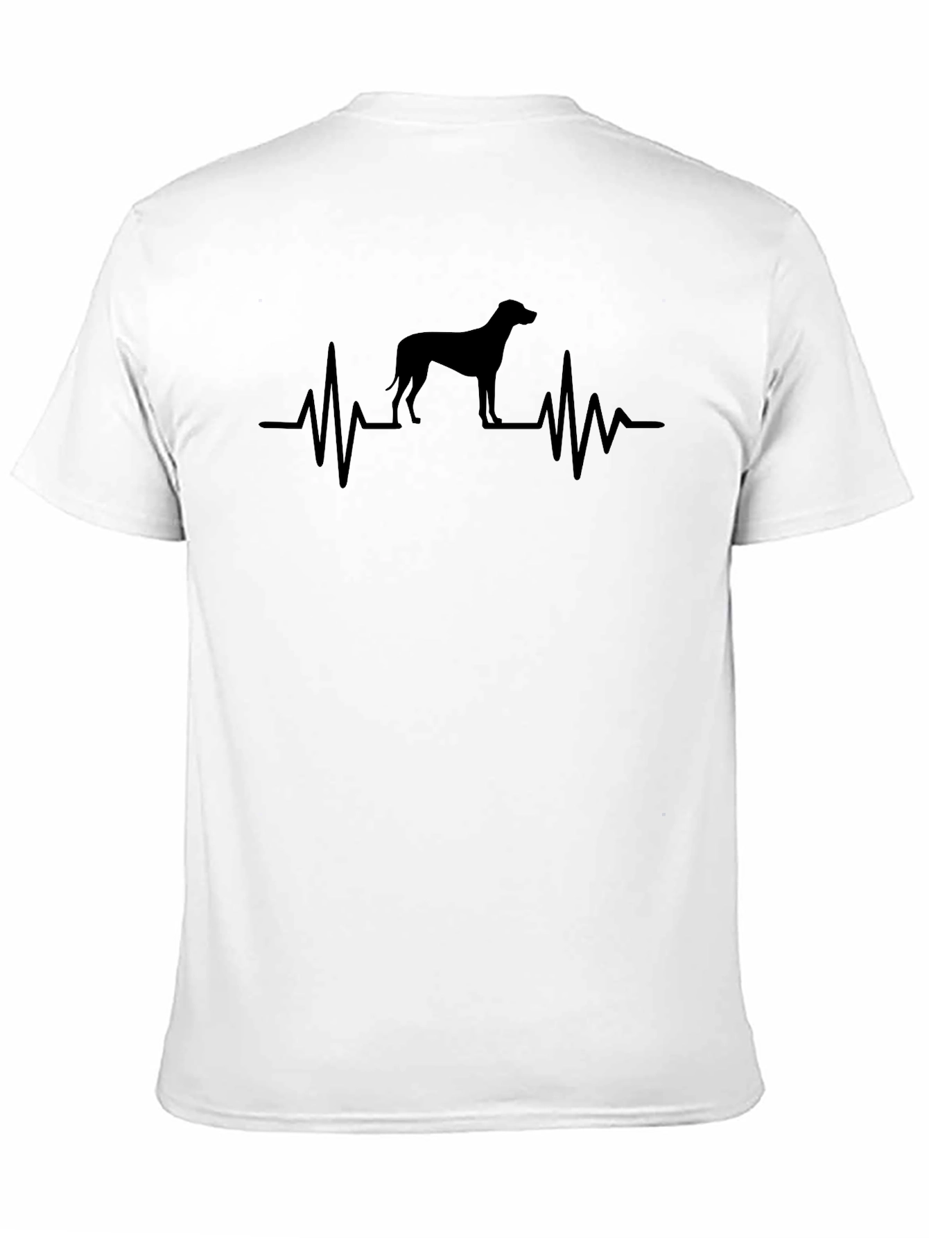 Dog Heartbeat T-Shirt - Black Casual Wear