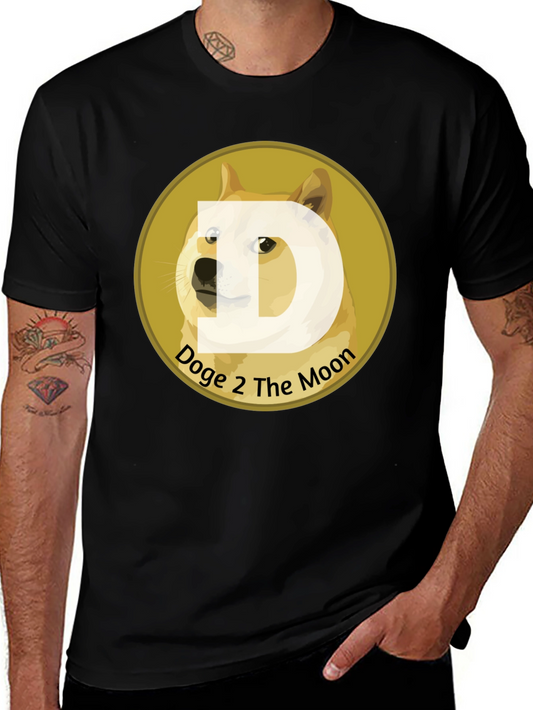 Doge 2 The Moon Black T-Shirt