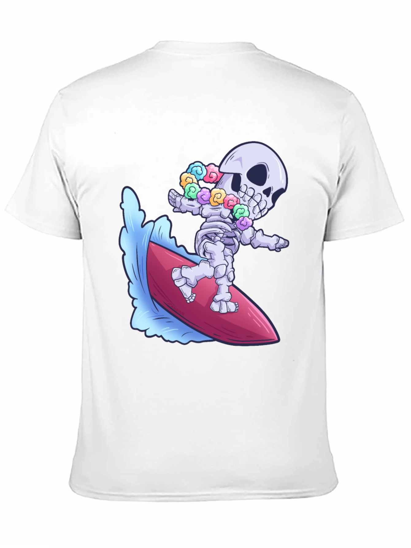 Surfing Skeleton Graphic Tee