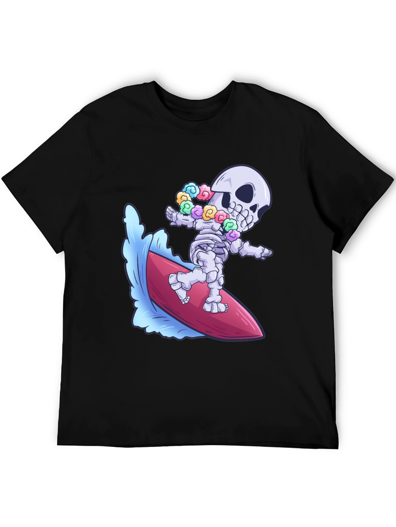 Surfing Skeleton Graphic Tee