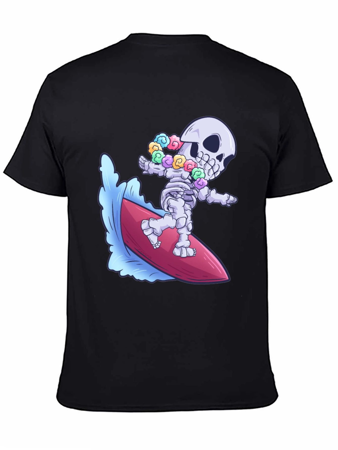 Surfing Skeleton Graphic Tee