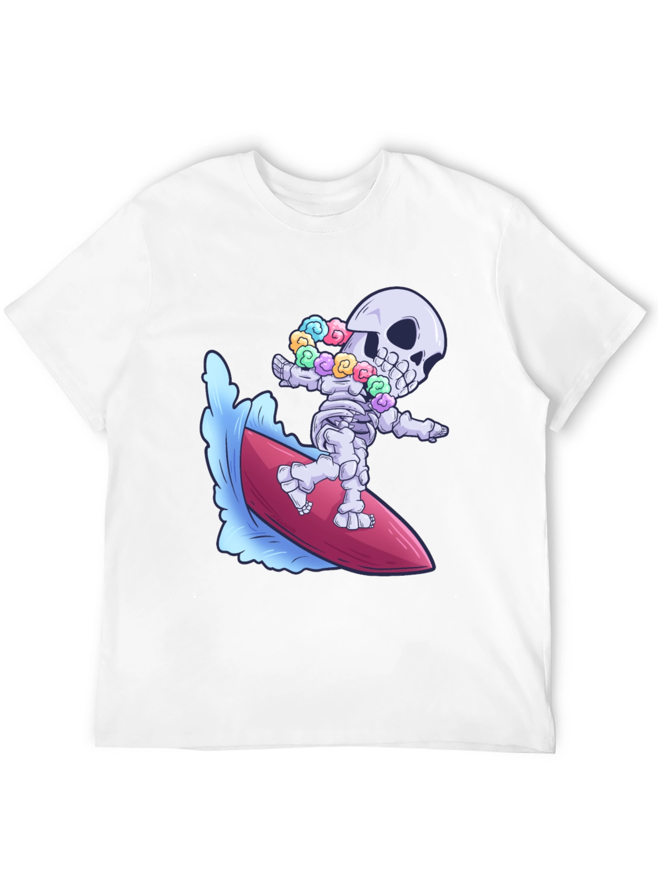 Surfing Skeleton Graphic Tee