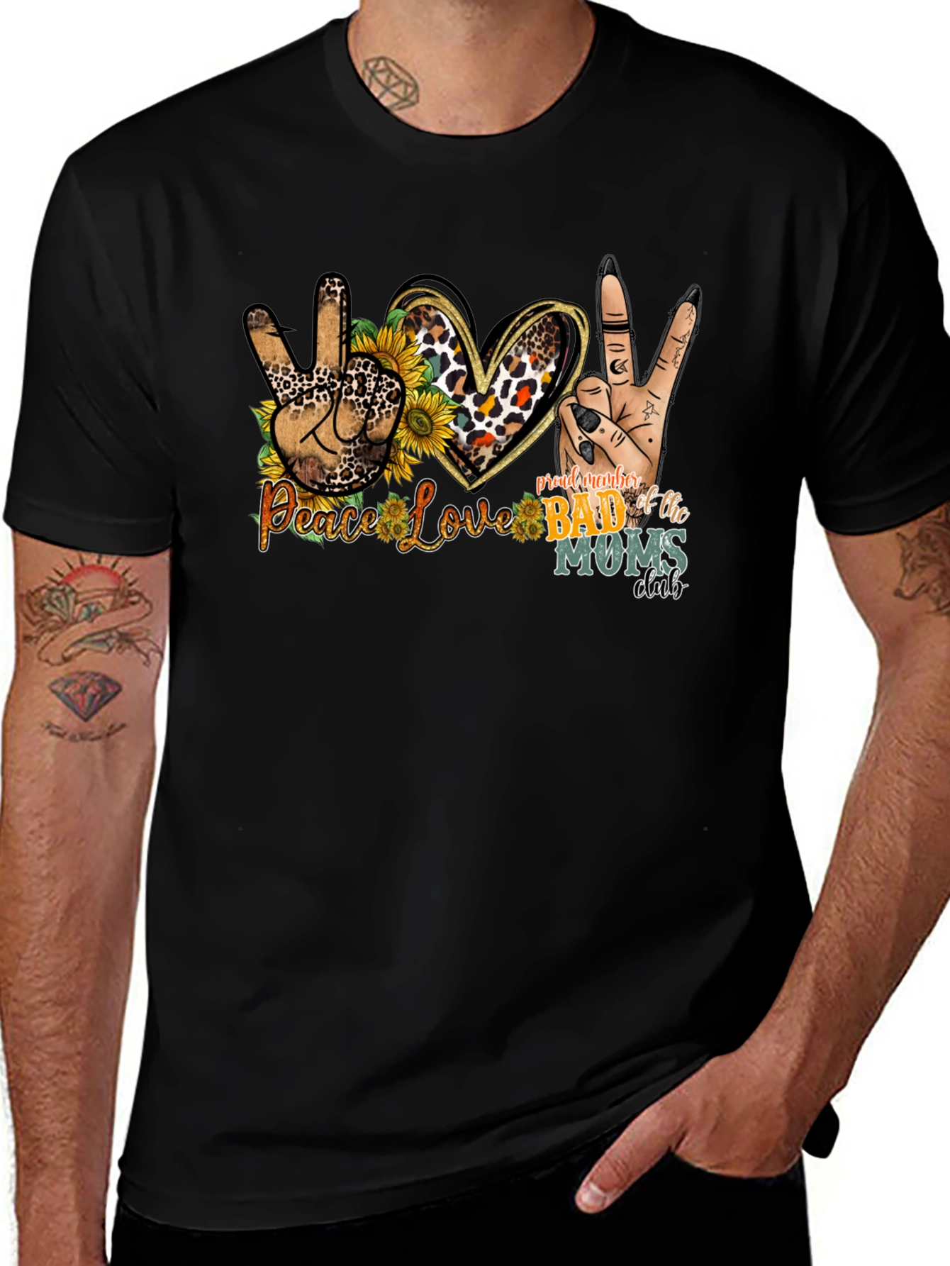 Peace Love Bad Moms Club Graphic Tee