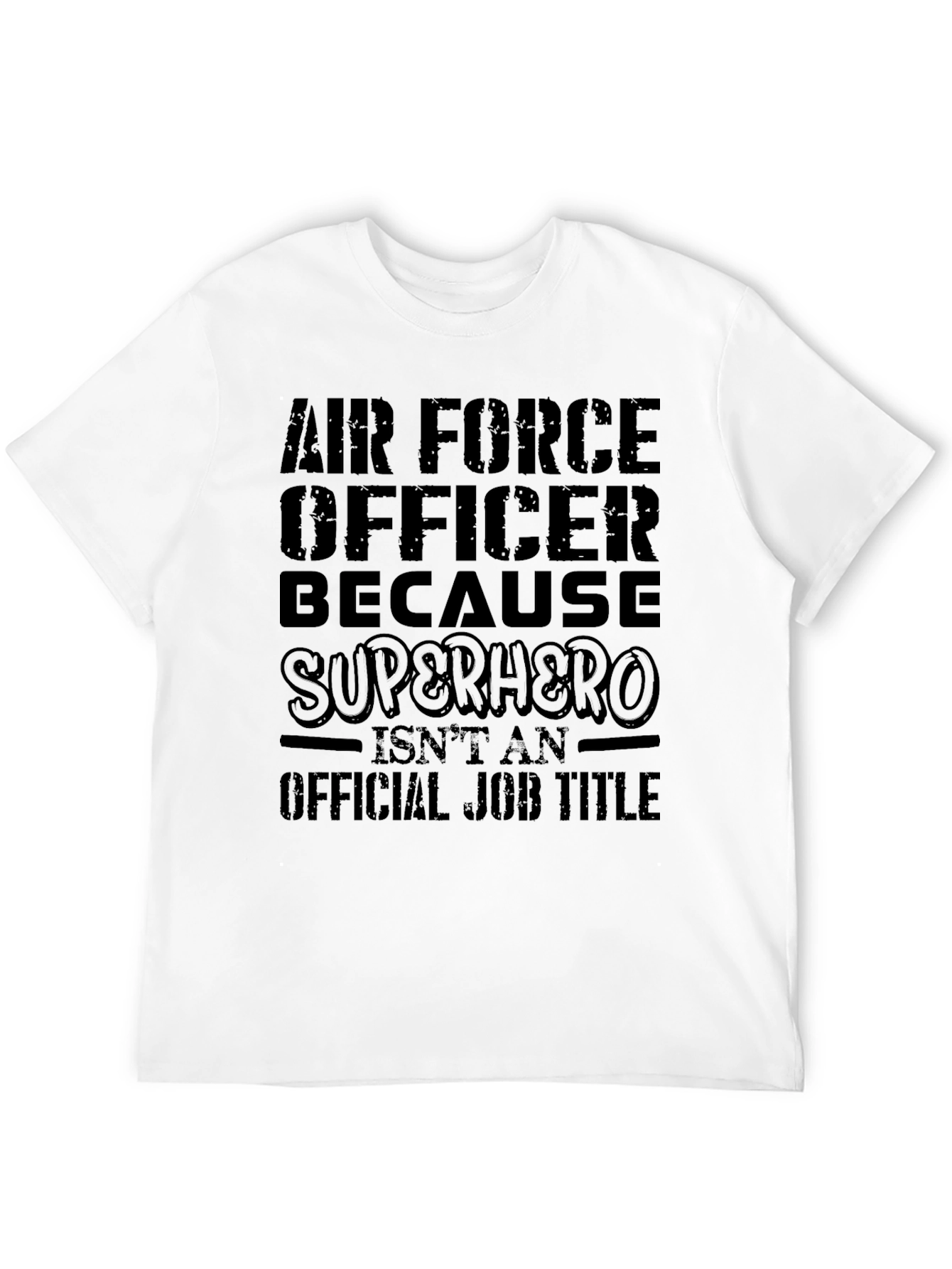 Air Force Officer Superhero Graphic T-Shirt