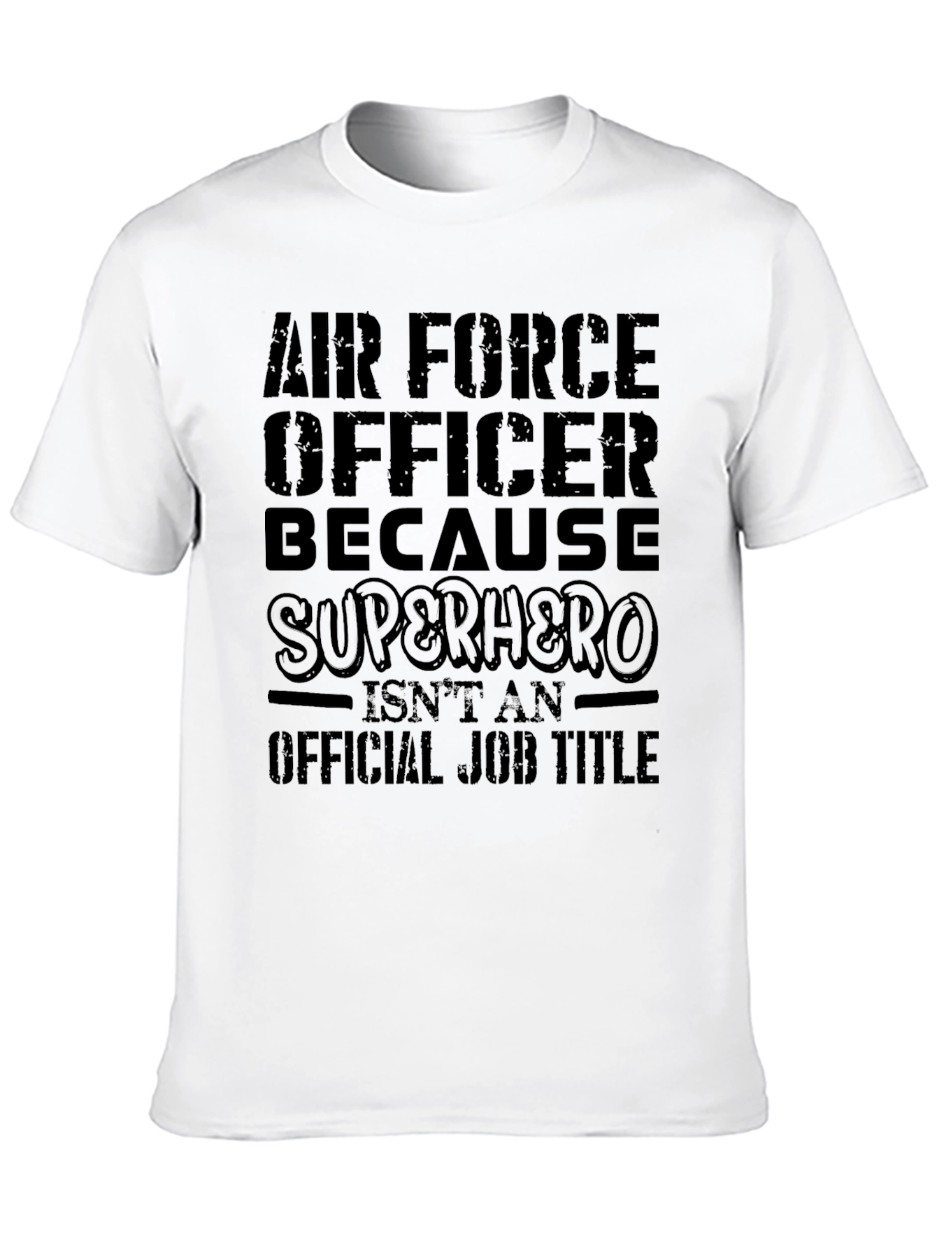 Air Force Officer Superhero Graphic T-Shirt