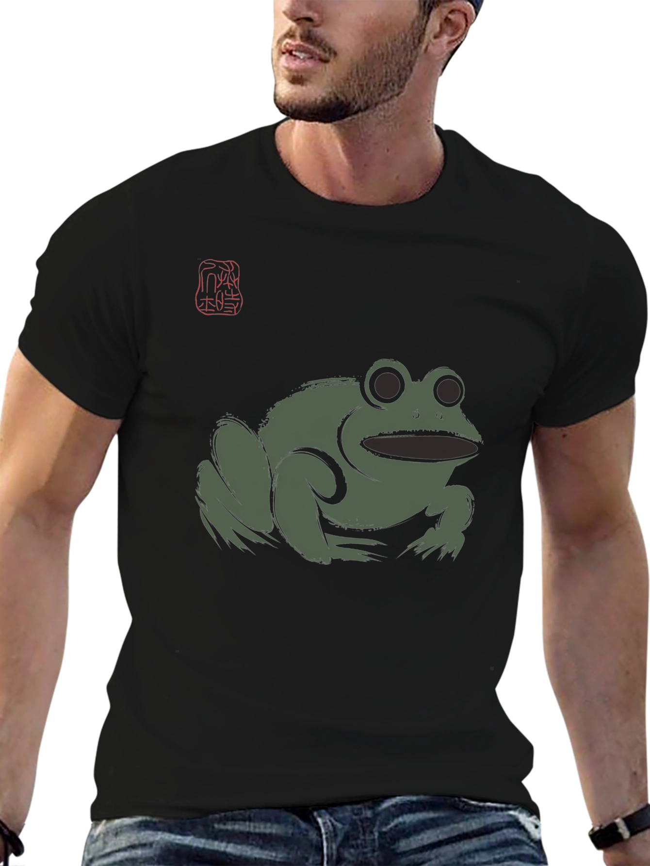Frog Graphic Black T-Shirt - Mens