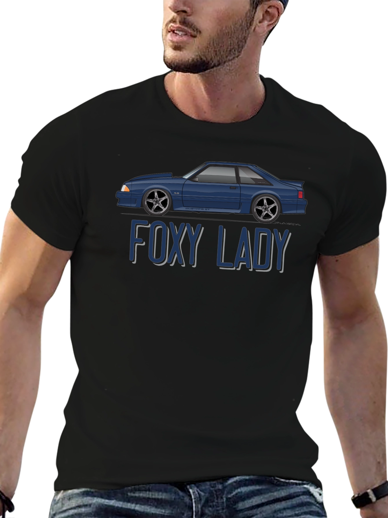 Foxy Lady Car Graphic T-Shirt