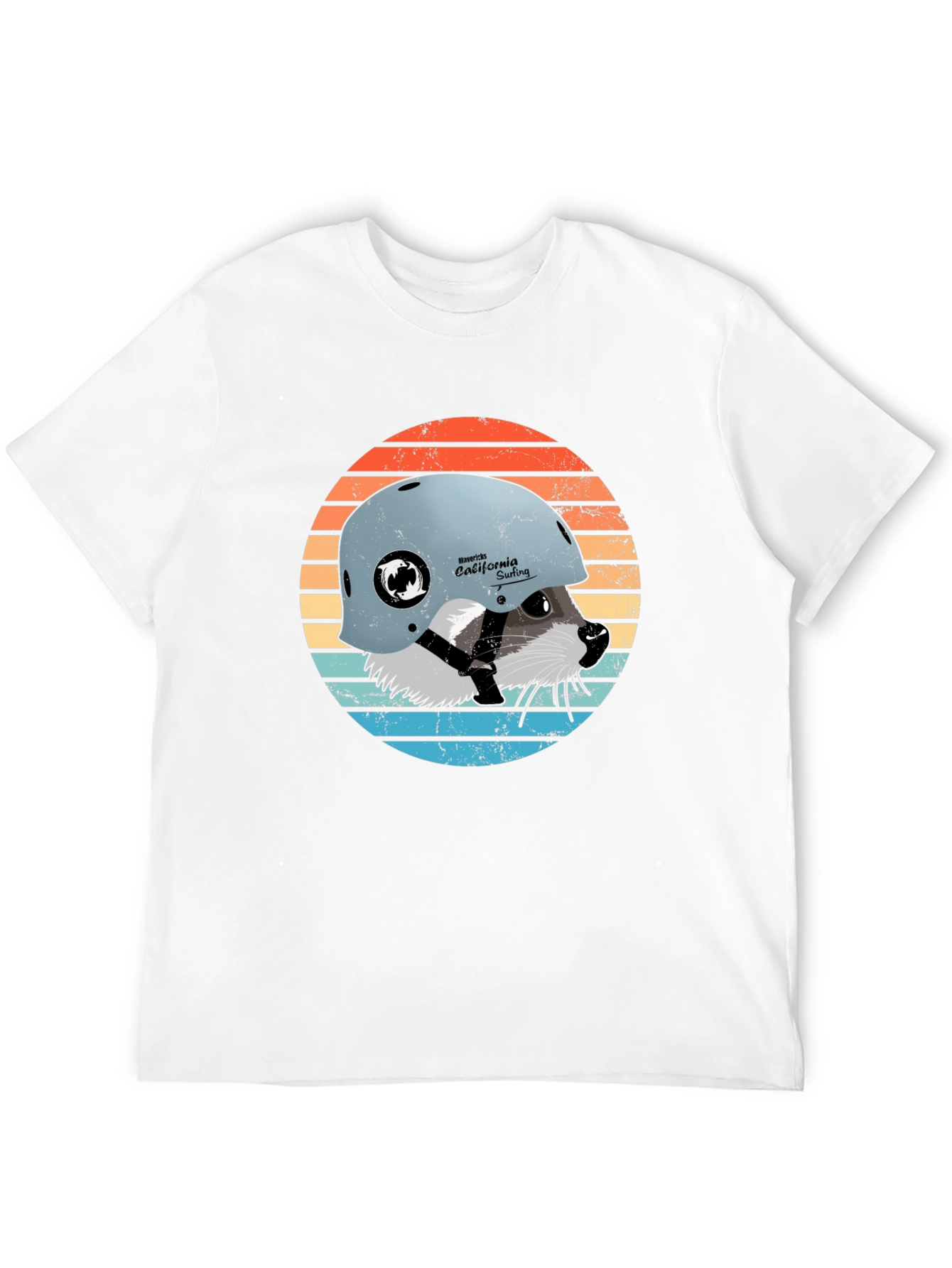 Retro Raccoon T-Shirt - California Surfing