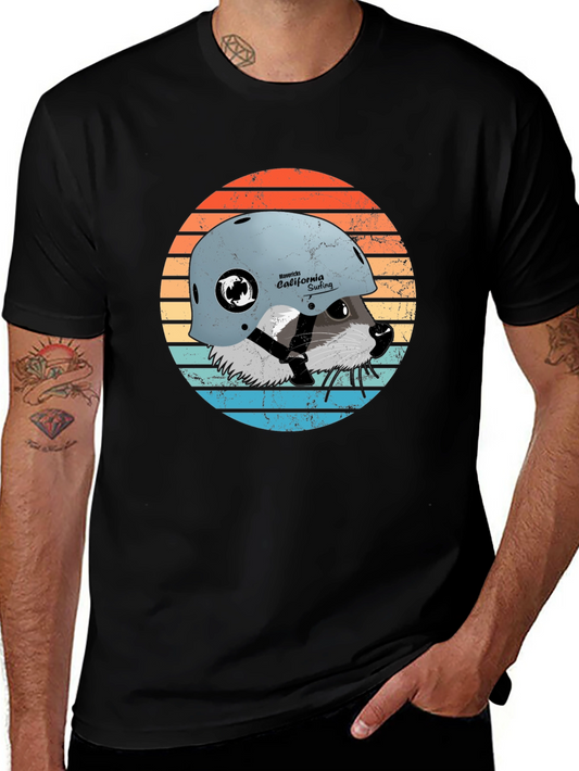 Retro Raccoon T-Shirt - California Surfing