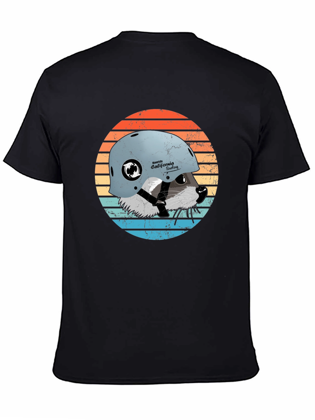 Retro Raccoon T-Shirt - California Surfing