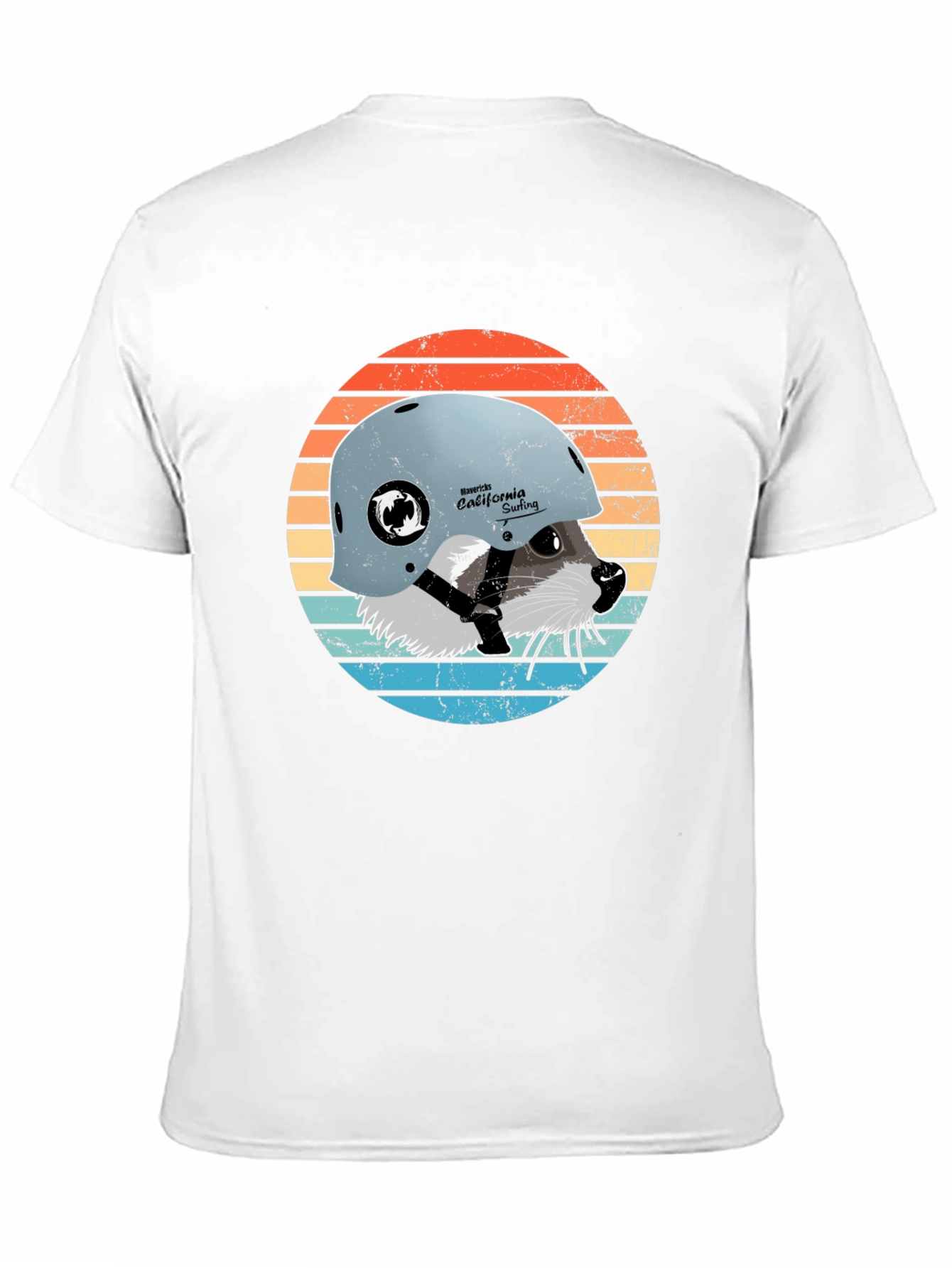Retro Raccoon T-Shirt - California Surfing