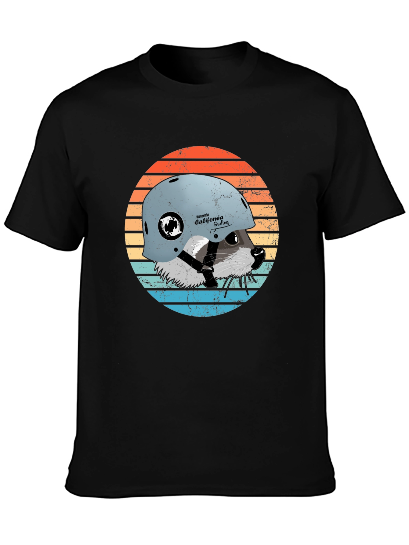 Retro Raccoon T-Shirt - California Surfing