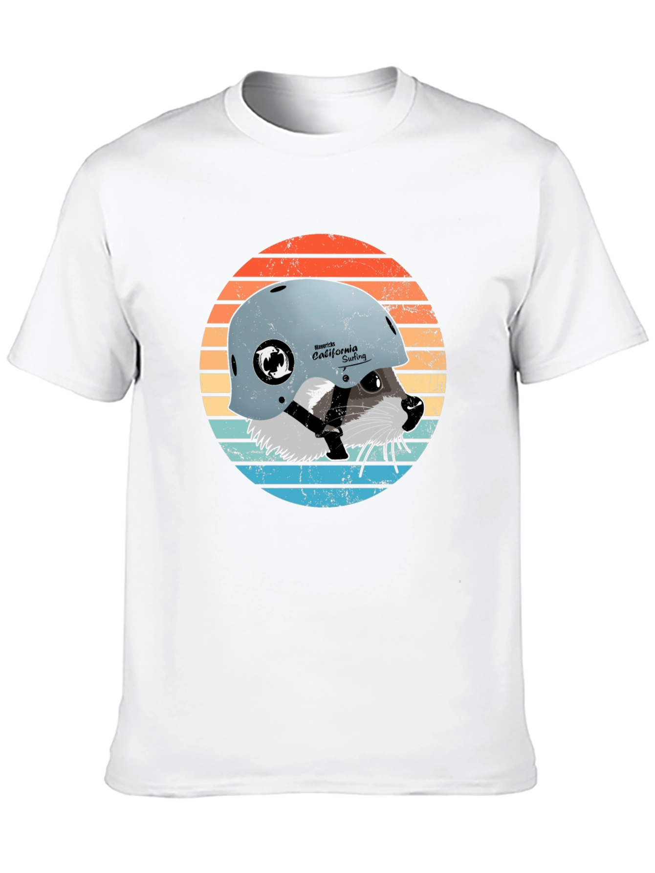 Retro Raccoon T-Shirt - California Surfing
