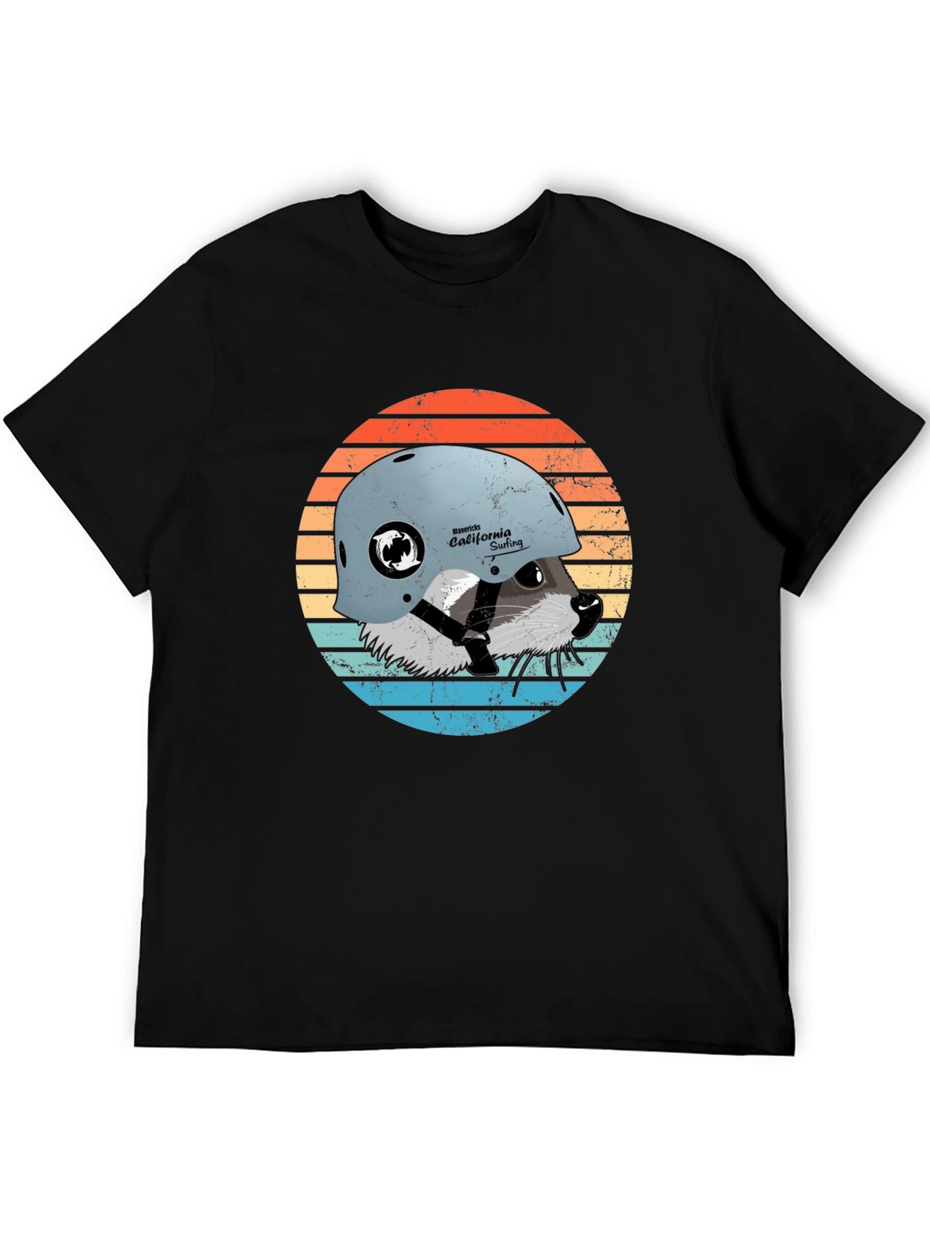 Retro Raccoon T-Shirt - California Surfing