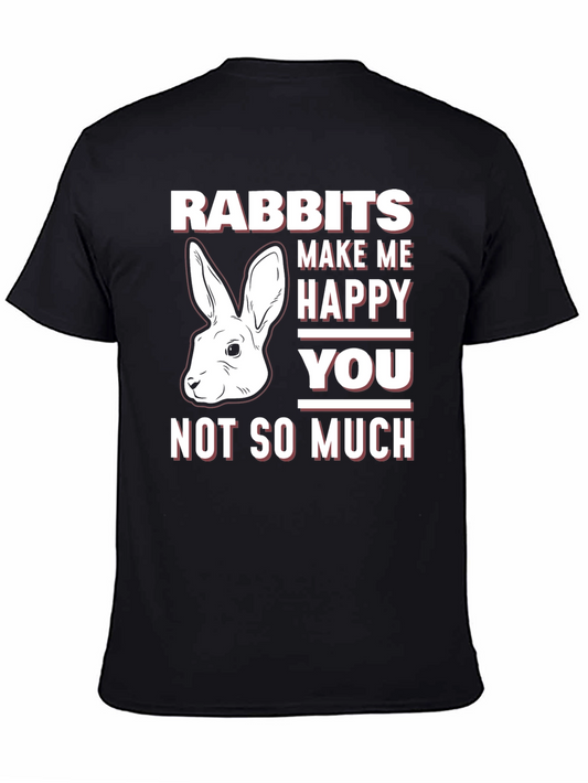 Funny Rabbit Lover T-Shirt - Rabbits Make Me Happy