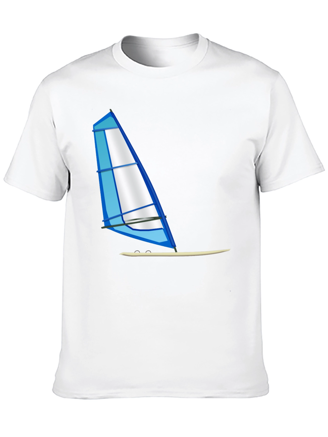 Windsurf Graphic Tee - Black Cotton T-Shirt
