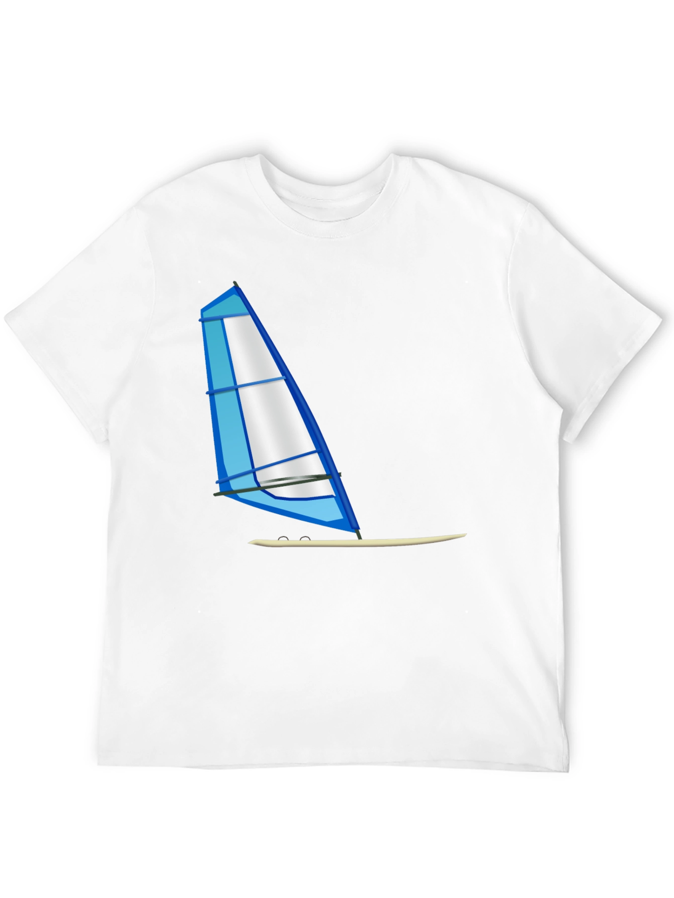 Windsurf Graphic Tee - Black Cotton T-Shirt